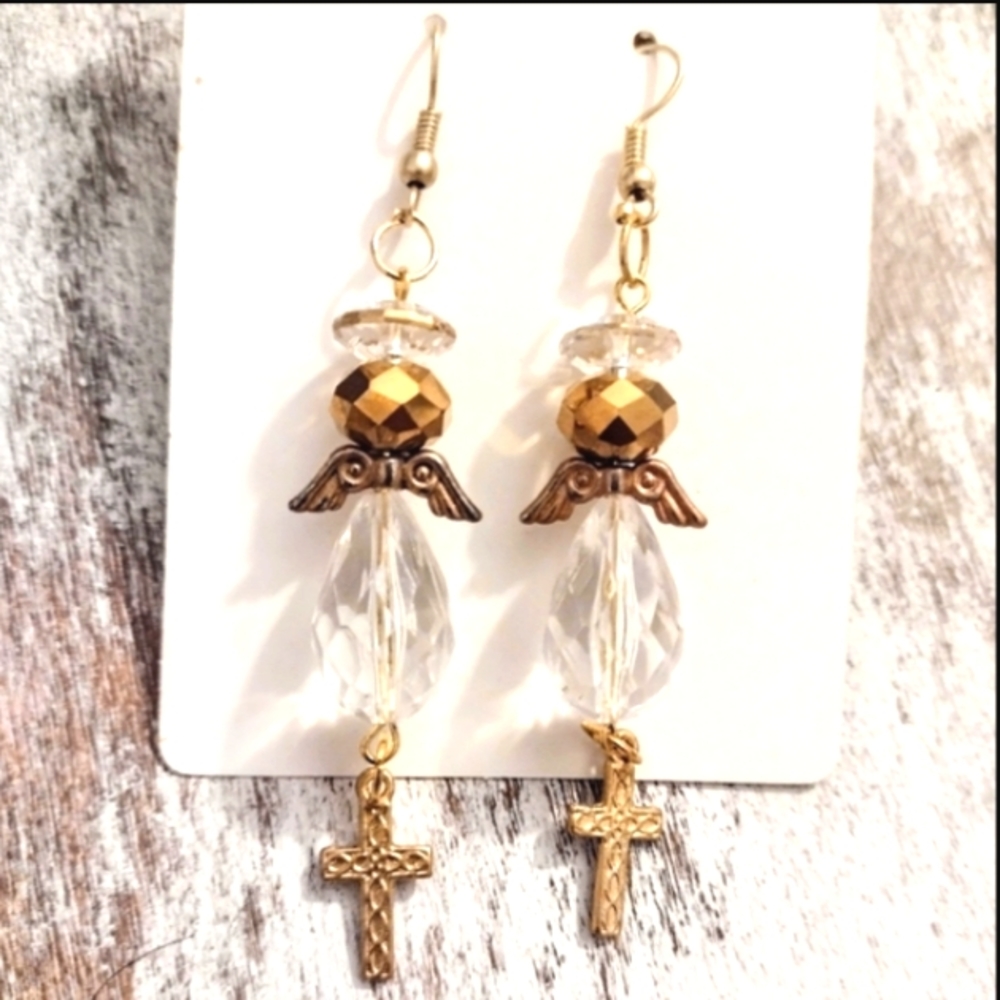 Stunning Crystal Angel Earrings